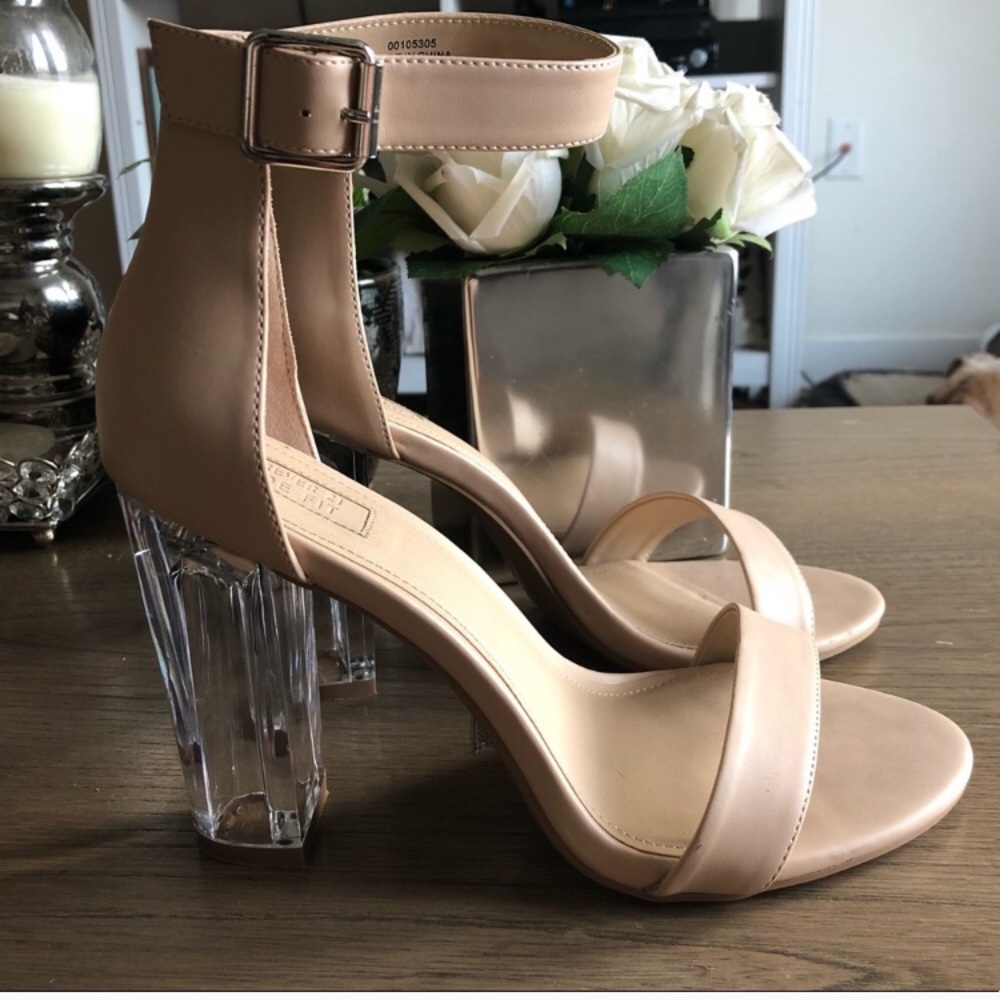 Forever 21 Nude/Clear Heels